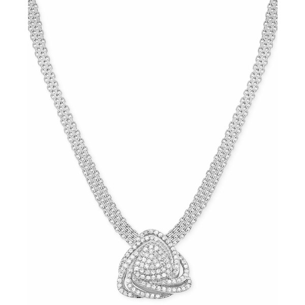 ラップド イン ラブ レディース ネックレス・チョーカー・ペンダントトップ アクセサリー Diamond Triangle Floral Pendant Necklace (1