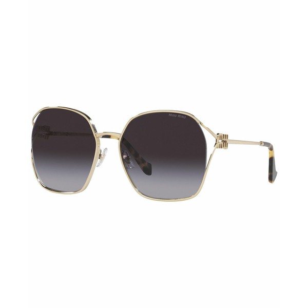 ミュウミュウ レディース サングラス＆アイウェア アクセサリー Women's Sunglasses, 60 Pale Gold-Tone