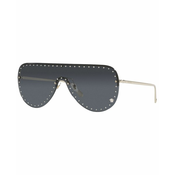 ヴェルサーチ レディース サングラス＆アイウェア アクセサリー Women's Sunglasses, VE2230B 45 PALE GOLD/DARK BLUE