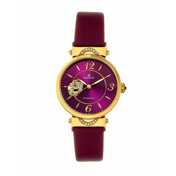 エンプレス レディース 腕時計 アクセサリー Women's Alouette Automatic Semi Skeleton Fuchsia or Blue or Green or Black or Light Br