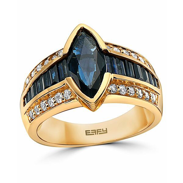 エフィー コレクション レディース リング アクセサリー EFFY® Sapphire (2-5/8 ct. t.w.) & Diamond (1/3 ct. t.w.) Ring in 14k Go