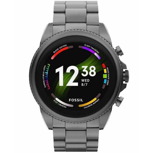 フォッシル メンズ 腕時計 アクセサリー Men's Gen 6 Smoke Bracelet Smartwatch 44mm Gray