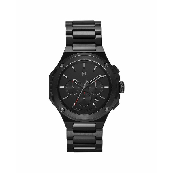 エムブイエムティー メンズ 腕時計 アクセサリー Men's Raptor Black Stainless Steel Bracelet Watch 46mm Black