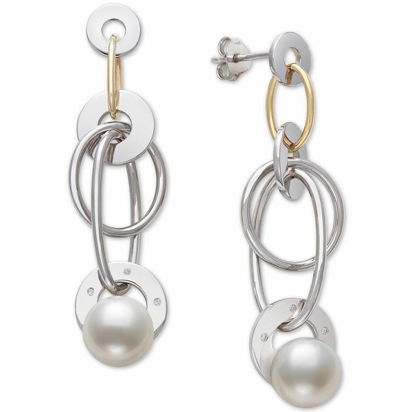 ベル ドゥ メール レディース ピアス＆イヤリング アクセサリー Cultured Freshwater Pearl (8mm) & Diamond Accent Multiring Drop Earr