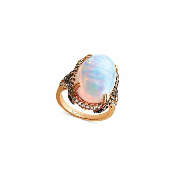 ルヴァン レディース リング アクセサリー Opal (6 1/2 ct. t.w.) & Diamond (3/4 ct. t.w.) in 14k Rose Gold Opal