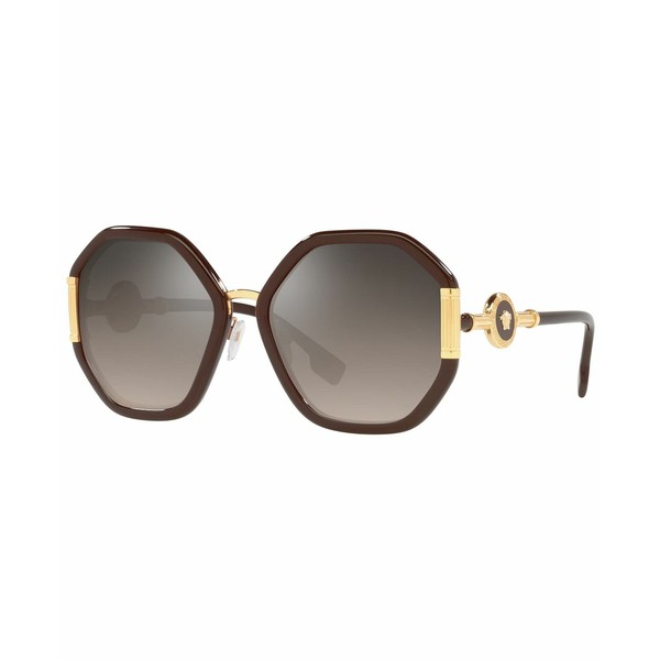 ヴェルサーチ レディース サングラス＆アイウェア アクセサリー Women's Sunglasses, VE4413 60 Transparent Brown