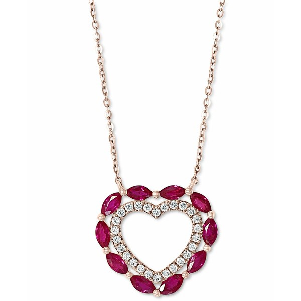 エフィー コレクション レディース ネックレス・チョーカー・ペンダントトップ アクセサリー EFFY® Ruby (7/8 ct. t.w.) & Diamond (