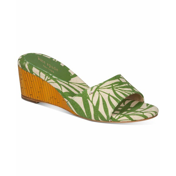 ケイト スペード レディース サンダル シューズ Women's Meena Wedge Sandals Palm Fronds