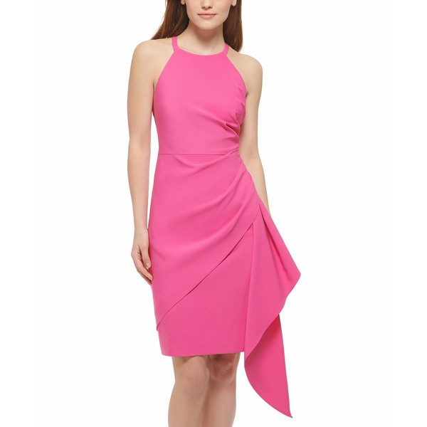 ヴィンスカムート レディース ワンピース トップス Petite Sleeveless Halter Dress Fuchsia