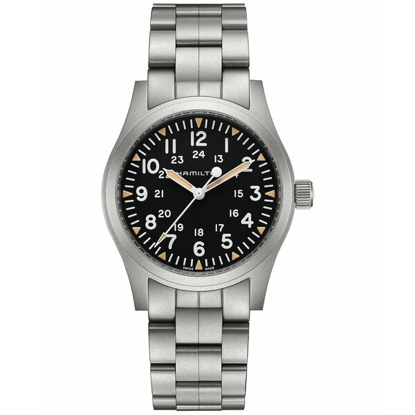 ハミルトン メンズ 腕時計 アクセサリー Men's Swiss Khaki Field Stainless Steel Bracelet Watch 42mm Stainless Steel