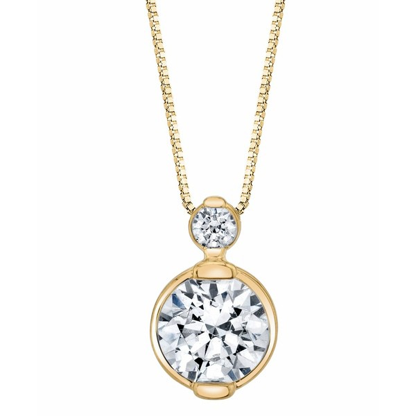 セイレーン レディース ネックレス・チョーカー・ペンダントトップ アクセサリー Diamond Double Bezel 18" Pendant Necklace (1/4 ct. t