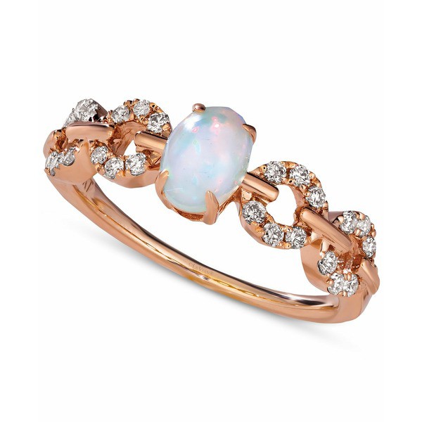 ルヴァン レディース リング アクセサリー Crème Brlée® Neopolitan Opal (3/8 ct. t.w.) & Nude Diamond (1/4 ct. t.