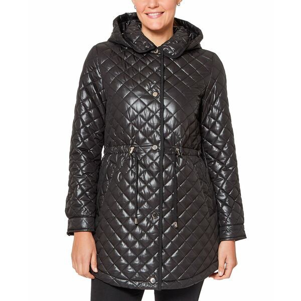 ケイト スペード レディース ジャケット＆ブルゾン アウター Women's Hooded Quilted Anorak Coat, Created for Macy's Black