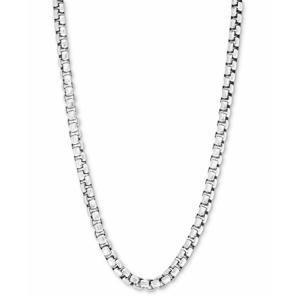 エフィー コレクション メンズ ネックレス・チョーカー アクセサリー EFFY® Men's Box Link 22" Chain Necklace in Sterling Silver