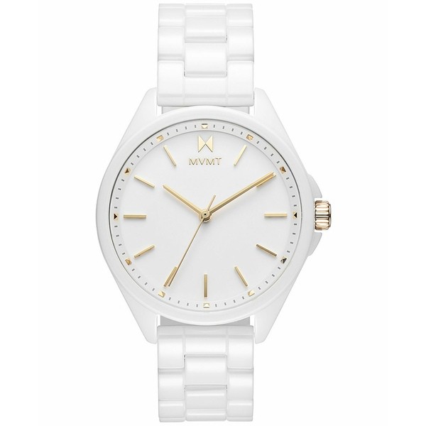 エムブイエムティー レディース 腕時計 アクセサリー Coronada White Ceramic Bracelet Watch 36mm White