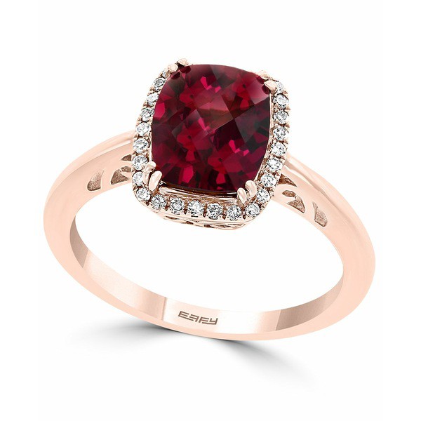 エフィー コレクション レディース リング アクセサリー EFFY® Rhodolite Garnet (2-5/8 ct. t.w.) & Diamond (1/10 ct. t.w.) Halo