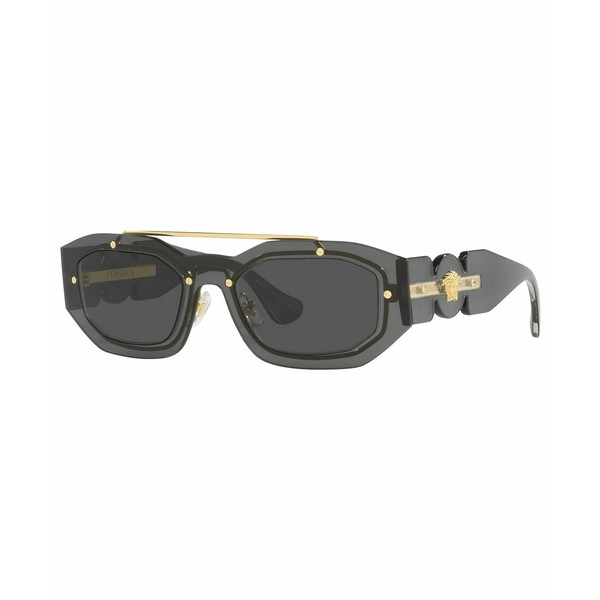 ヴェルサーチ メンズ サングラス・アイウェア アクセサリー Men's Sunglasses, VE2235 51 Transparent Dark Gray