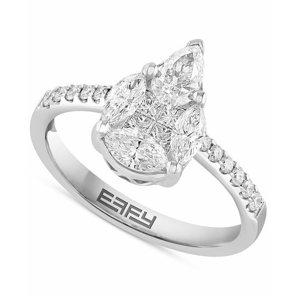 エフィー コレクション レディース リング アクセサリー EFFY® Diamond Multi-Cut Pear Cluster Engagement Ring (1-1/5 ct. t.w.) i