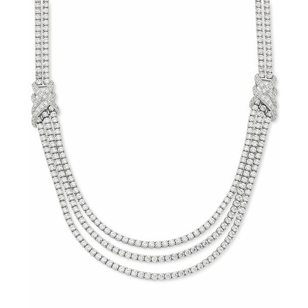 アラベッラ レディース ネックレス・チョーカー・ペンダントトップ アクセサリー Cubic Zirconia Triple Strand 18" Statement Necklace