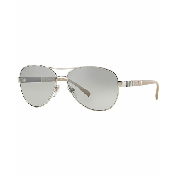 バーバリー レディース サングラス＆アイウェア アクセサリー Sunglasses, BE3080 SILVER/GREY GRADIENT MIRROR