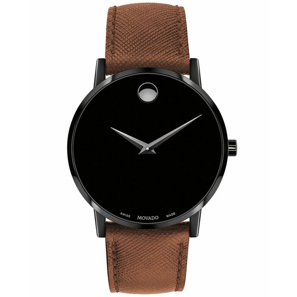 モバド メンズ 腕時計 アクセサリー Men's Swiss Museum Classic Cognac Leather Strap Watch 40mm Brown