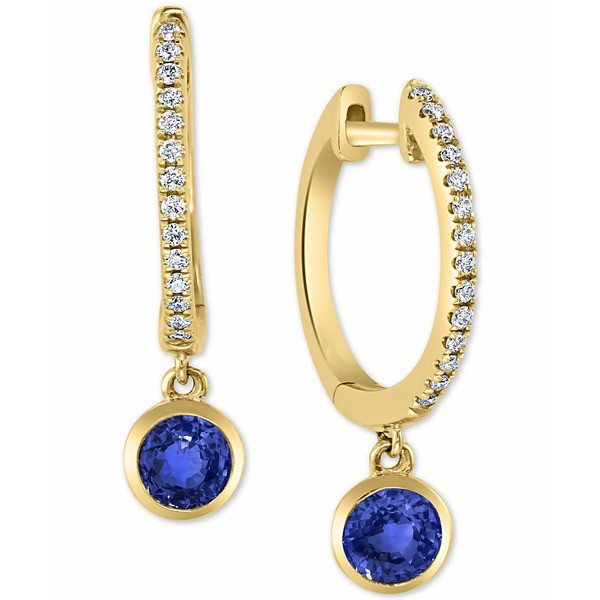 エフィー コレクション レディース ピアス＆イヤリング アクセサリー EFFY® Sapphire (5/8 ct. t.w.) & Diamond (1/10 ct. t.w.) Dan