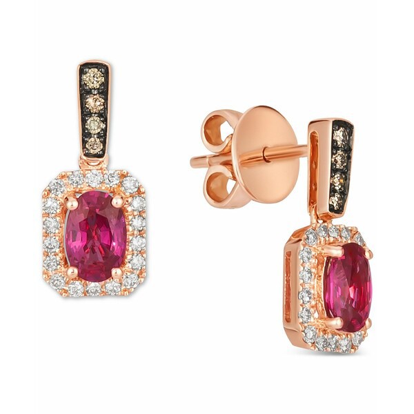 ルヴァン レディース ピアス＆イヤリング アクセサリー Passion Ruby (7/8 ct. t.w.) & Diamond (1/4 ct. t.w.) Drop Earrings in 14k Ro