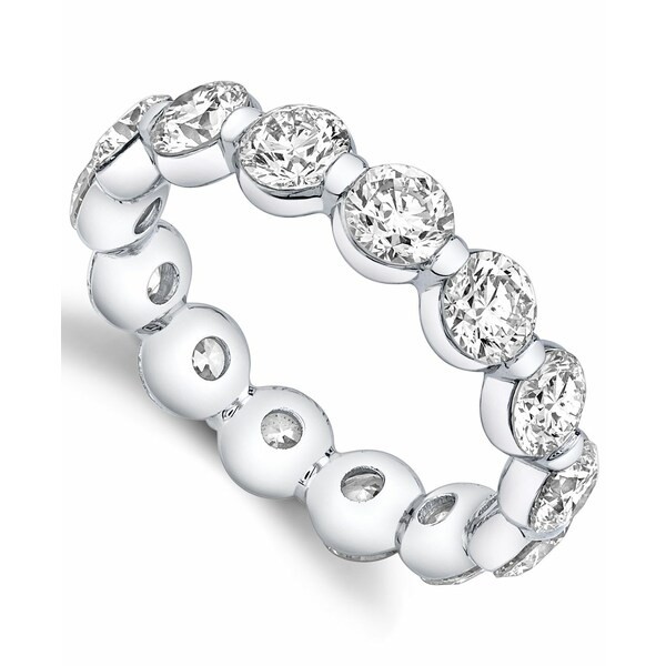 セイレーン レディース リング アクセサリー Diamond Round Eternity Band 2 3/4 ct. t.w. in 14k White or Yellow Gold White Gold