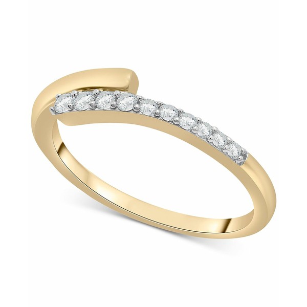 ラップド レディース リング アクセサリー Diamond Bypass Ring (1/6 ct. t.w.) in 14k Gold, Created for Macy's Yellow gold