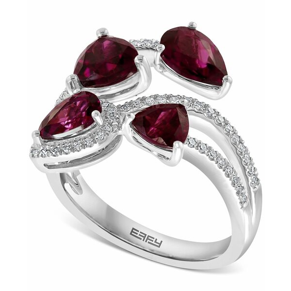 エフィー コレクション レディース リング アクセサリー EFFY® Rhodolite (3-1/4 ct. t.w.) & Diamond (1/5 ct. t.w.) Openwork Stat