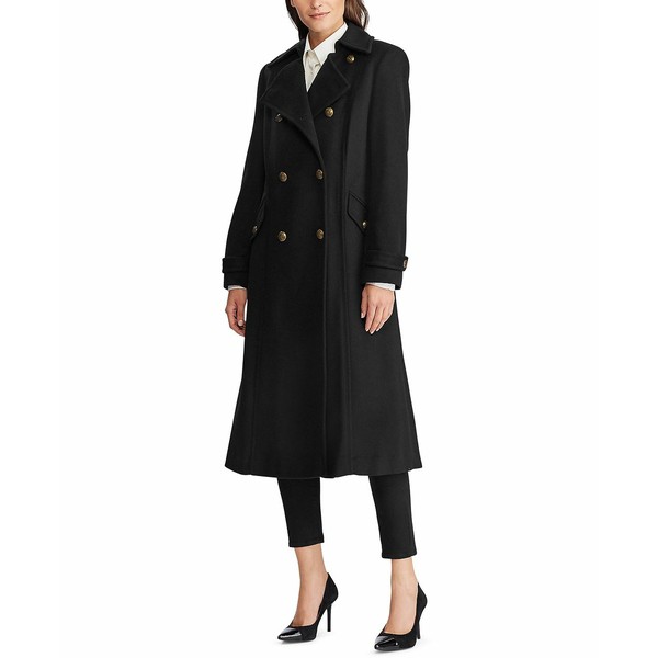 ラルフローレン レディース ジャケット＆ブルゾン アウター Double-Breasted Walker Coat Black