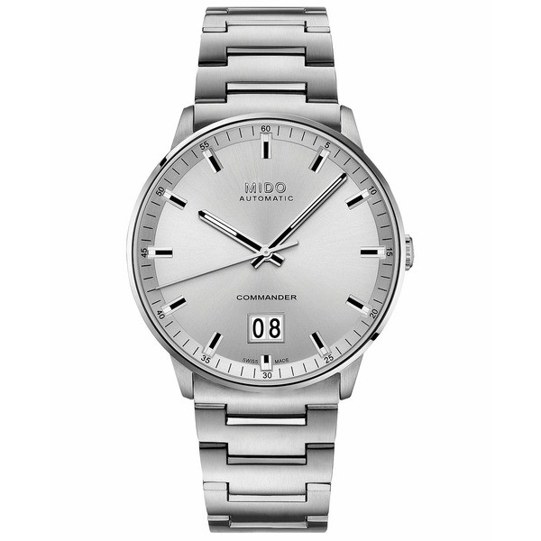 ミド メンズ 腕時計 アクセサリー Men's Swiss Automatic Commander II BigDate Stainless Steel Bracelet Watch 42mm Stainless Steel