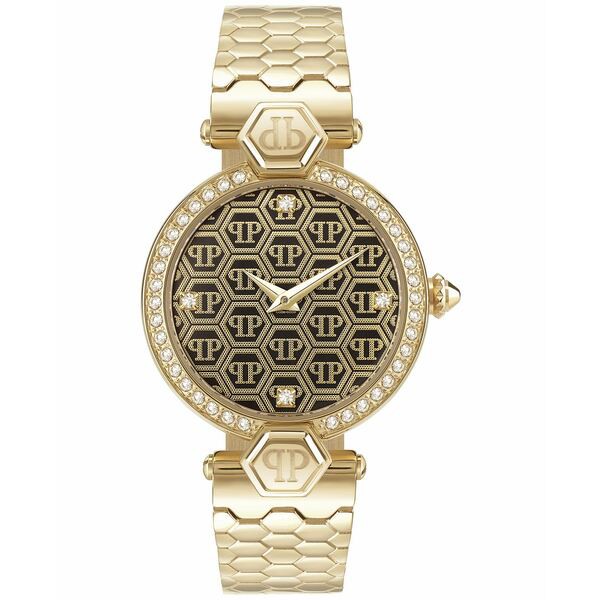 フィリッププレイン レディース 腕時計 アクセサリー Women's Plein Couture Gold-Tone Stainless Steel Bracelet Watch 32mm Gold-Tone