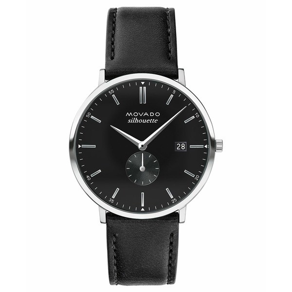 モバド メンズ 腕時計 アクセサリー LIMITED EDITION Men's Swiss Heritage Series Calendoplan Black Leather Strap Watch 40mm, Creat