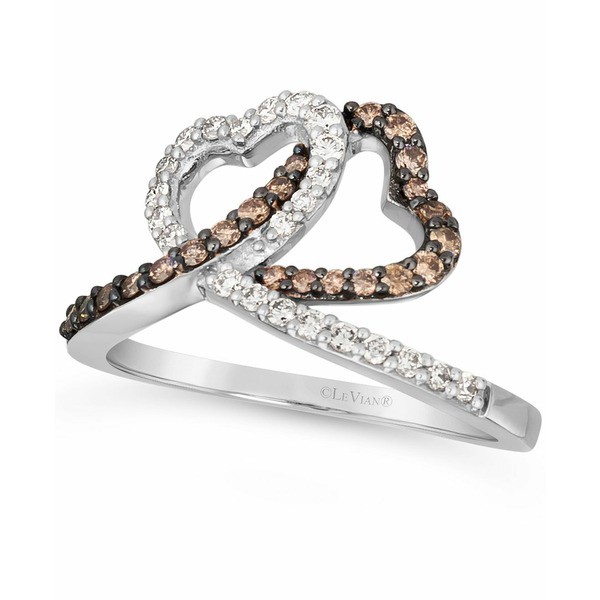 ルヴァン レディース リング アクセサリー Chocolate Diamond (1/4 ct. t.w.) & Nude Diamond (1/4 ct. t.w.) Interlocking Heart Ring i