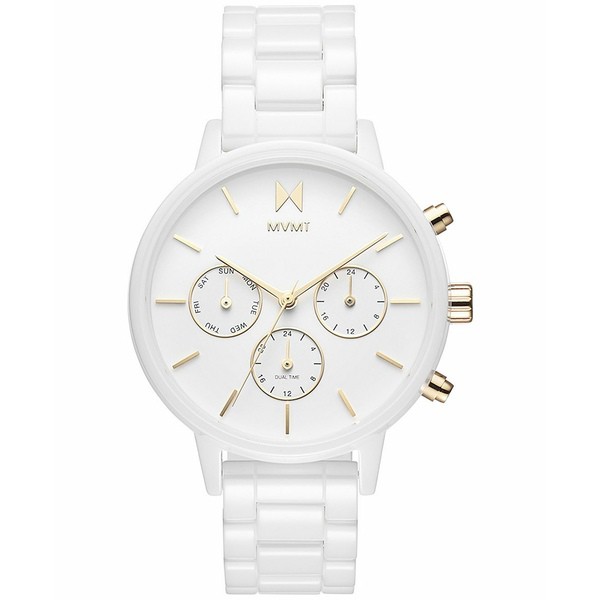 エムブイエムティー レディース 腕時計 アクセサリー Nova White Ceramic Bracelet Watch 38mm White