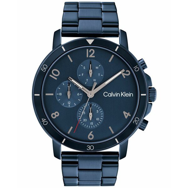 カルバンクライン メンズ 腕時計 アクセサリー Men's Gauge Stainless Steel Bracelet Watch 46mm Blue