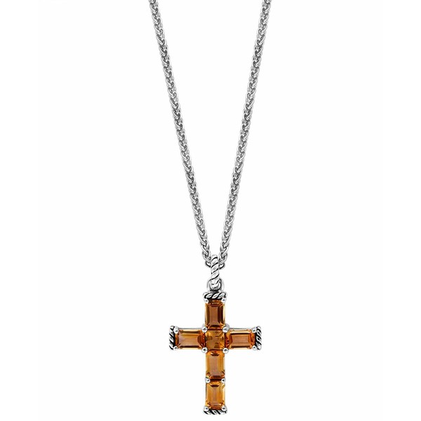 エフィー コレクション レディース ネックレス・チョーカー・ペンダントトップ アクセサリー EFFY® Citrine Cross 18" Pendant Neckl