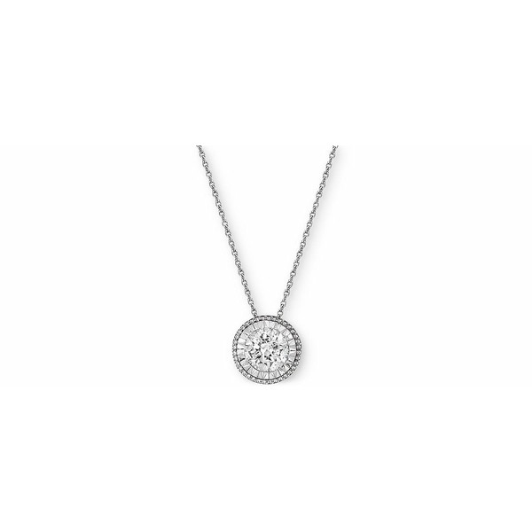 トゥルーミラクル レディース ネックレス・チョーカー・ペンダントトップ アクセサリー Diamond Milgrain Bezel Solitaire 18" Pendant N