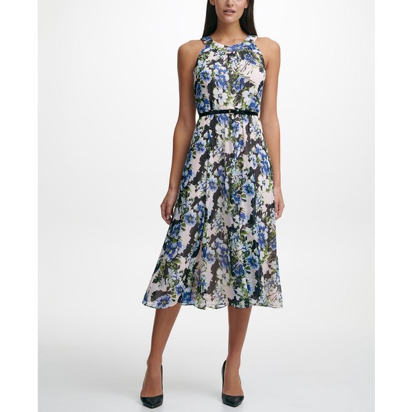 超目玉 トミー ヒルフィガー レディース ワンピース トップス Belted Chiffon Midi Dress Powdr Mult 21年春夏再入荷 Www Bnooon Com