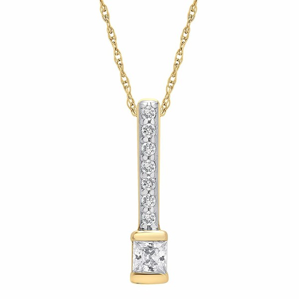 ラップド レディース ネックレス・チョーカー・ペンダントトップ アクセサリー Certified Diamond Princess Pendant Necklace (1/6 ct.