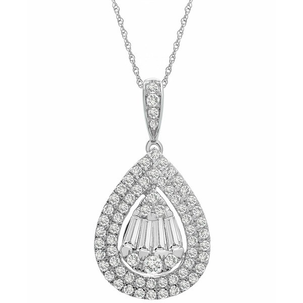 ラップド イン ラブ レディース ネックレス・チョーカー・ペンダントトップ アクセサリー Diamond Teardrop Cluster Pendant Necklace (1