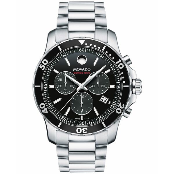 モバド メンズ 腕時計 アクセサリー Men's Swiss Chronograph Series 800 Performance Steel Bracelet Diver Watch 42mm Silver