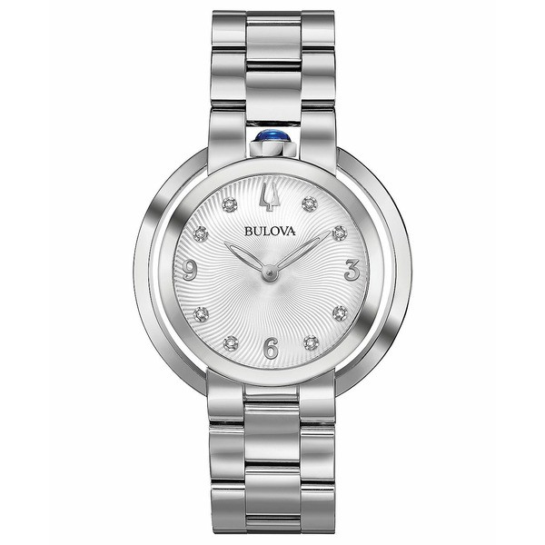 ブロバ レディース 腕時計 アクセサリー Women's Rubaiyat Diamond-Accent Stainless Steel Bracelet Watch 35mm No Color