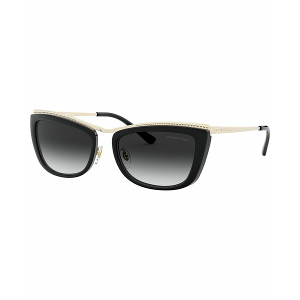 マイケルコース レディース サングラス＆アイウェア アクセサリー Women's Sunglasses, MK1064 ZARIA 56 Light Gold-Tone, Black