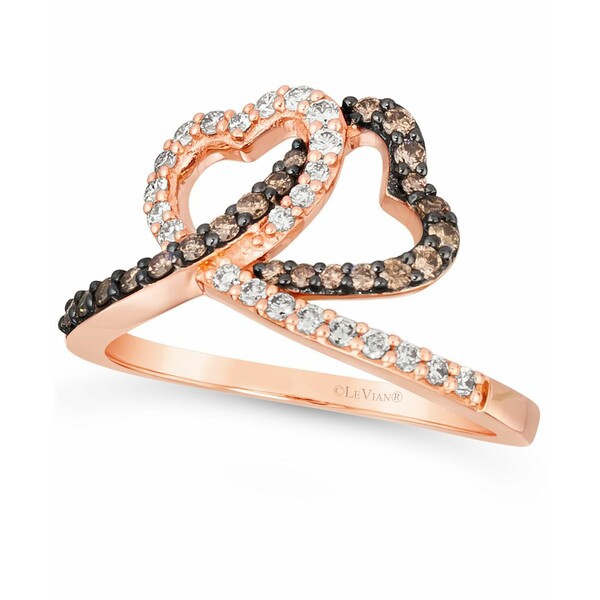 ルヴァン レディース リング アクセサリー Chocolate Diamond (1/4 ct. t.w.) & Nude Diamond (1/4 ct. t.w.) Interlocking Heart Ring i