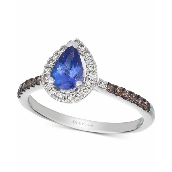 ルヴァン レディース リング アクセサリー Blueberry Tanzanite (1/2 ct. t.w.) & Diamond (1/3 ct. t.w.) Ring in 14k White Gold Blueb