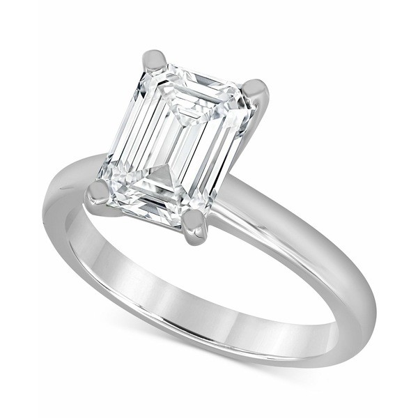 バッジェリーミシュカ レディース リング アクセサリー Certified Lab Grown Emerald-Cut Solitaire Engagement Ring (3 ct. t.w.) in 14