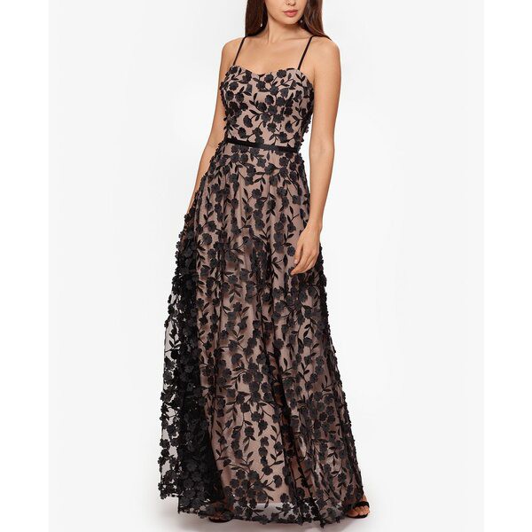 エスケープ レディース ワンピース トップス 3D Floral Gown Black/Nude