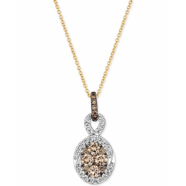 ルヴァン レディース ネックレス・チョーカー・ペンダントトップ アクセサリー Nude Diamond & Chocolate Diamond 18" Pendant Necklace